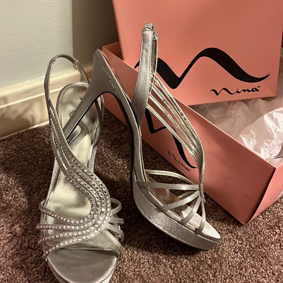 Nina Shoes - Nina Genassi Heels 👠 Royal Silver